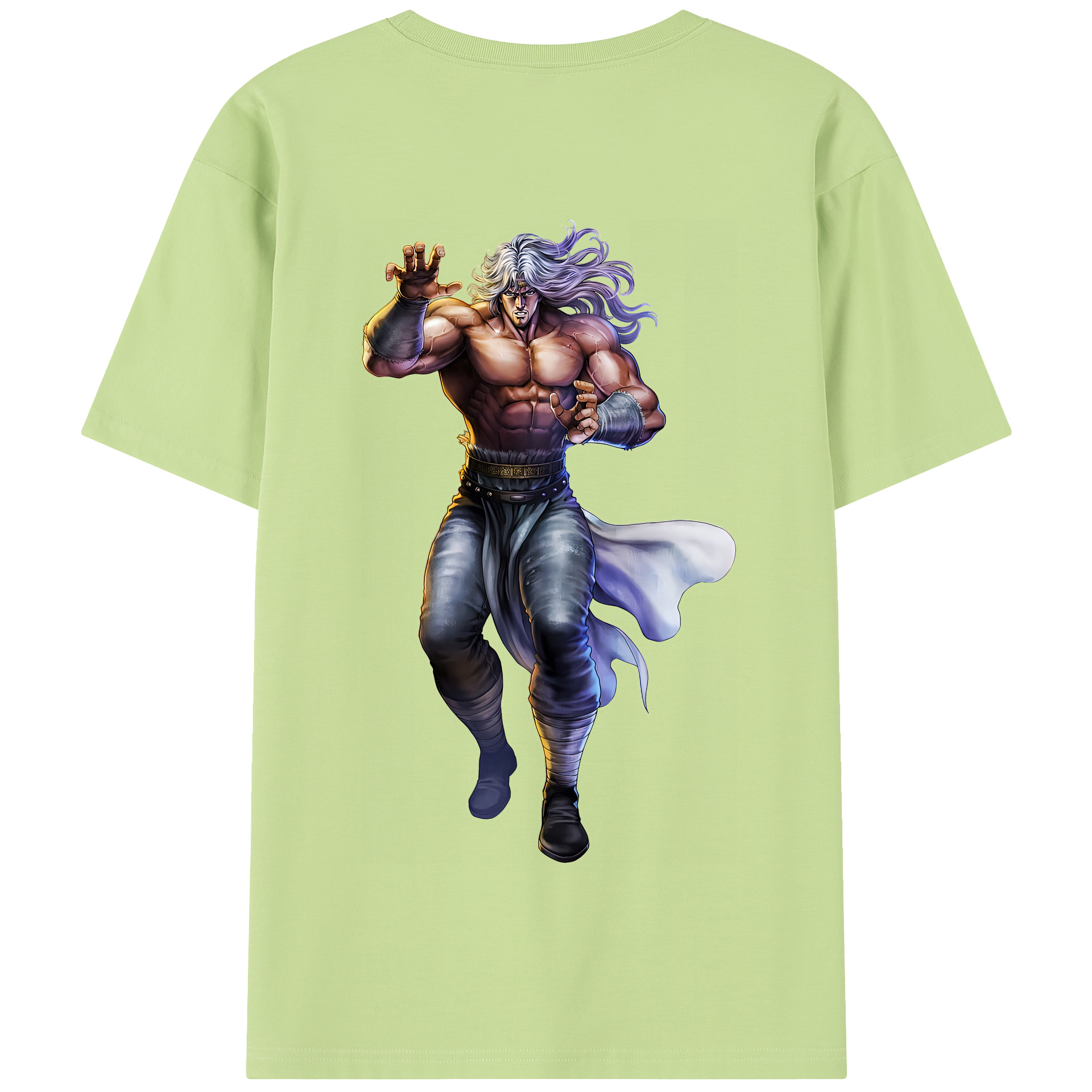 （画像用） 北斗の拳 Fist of the North Star 綿100％半袖Tシャツ（背面プリント）